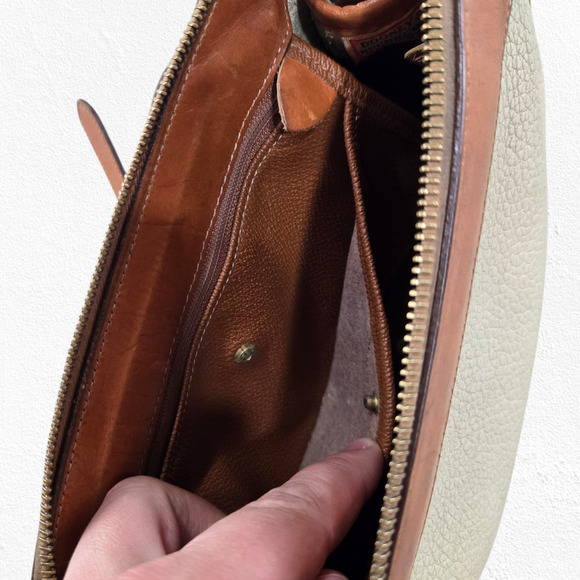 80s Vintage Dooney and Bourke Pebbled Leather USA Made All Weather Satchel Purse - Picture 12 of 16